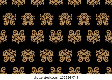 Ikat floral seamless pattern on background,damask seamless pattern,vector illustration,Ikat ethnic oriental embroidery,Aztec style,baroque.design for texture,fab,clothing,decoration,fashion.