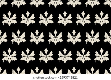 Ikat floral seamless pattern on background,damask seamless pattern,vector illustration,Ikat ethnic oriental embroidery,Aztec style,baroque.design for texture,fab,clothing,decoration,fashion.