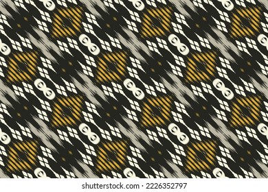 Ikat floral tribal Africa Seamless Pattern. Ethnic Geometric Ikkat Batik Digital vector textile Design for Prints Fabric saree Mughal brush symbol Swaths texture Kurti Kurtis Kurtas