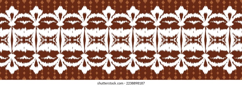 Ikat floral tribal art Seamless Pattern. Ethnic Geometric Ikkat Batik Digital vector textile Design for Prints Fabric saree Mughal brush symbol Swaths texture Kurti Kurtis Kurtas