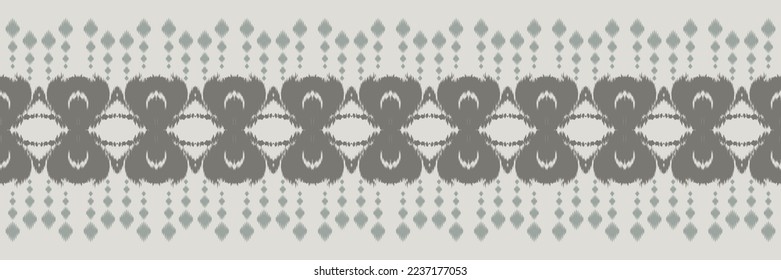 Ikat floral tribal background Seamless Pattern. Ethnic Geometric Ikkat Batik Digital vector textile Design for Prints Fabric saree Mughal brush symbol Swaths texture Kurti Kurtis Kurtas