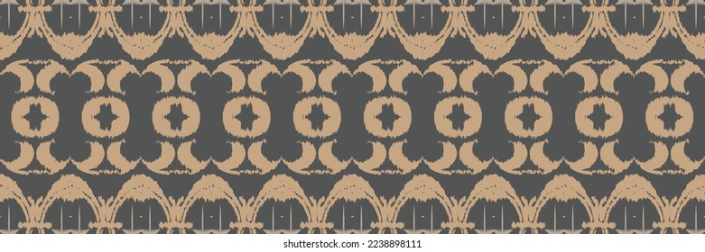Ikat floral tribal color Seamless Pattern. Ethnic Geometric Ikkat Batik Digital vector textile Design for Prints Fabric saree Mughal brush symbol Swaths texture Kurti Kurtis Kurtas
