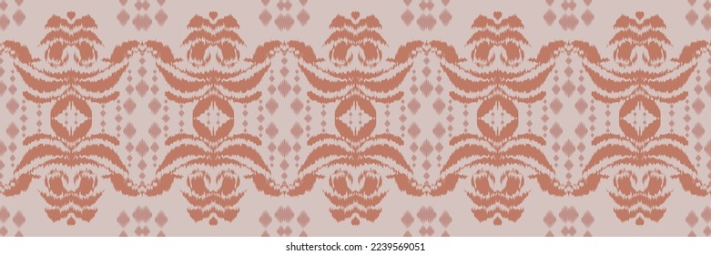 Ikat floral tribal color Seamless Pattern. Ethnic Geometric Batik Ikkat Digital vector textile Design for Prints Fabric saree Mughal brush symbol Swaths texture Kurti Kurtis Kurtas