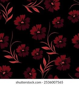 Ikat flower embroidery on light color background, traditional Ikat seamless pattern. Abstract vector illustration, Aztec style design for texture, fabric, clothing, wrapping, decoration