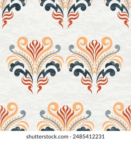 Ikat flower paisley embroidery, abstract floral motifs, embroidery floral motifs. designs for texture, fabric, clothing, wrapping, decoration, etc.
