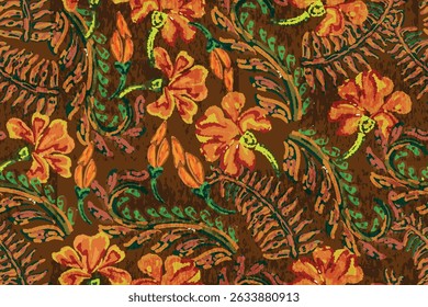 Ikat flower paisley embroidery, abstract floral motifs, embroidery floral motifs. designs for texture, fabric, clothing, wrapping, decoration, etc.