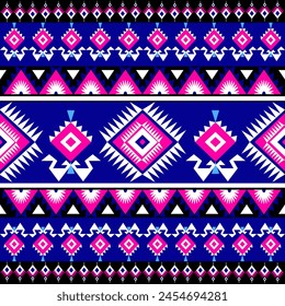 Ikat Flower Pattern Ethnic Geometric native tribal boho motif aztec textile fabric carpet mandalas African
