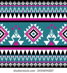 Ikat Flower Pattern Ethnic Geometric native tribal boho motif aztec textile fabric carpet mandalas African
