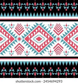 Ikat Flower Pattern Ethnic Geometric native tribal boho motif aztec textile fabric carpet mandalas African

