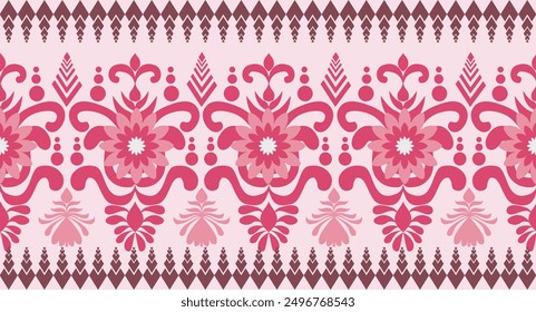 Patrón de flor Ikat Étnico Geométrico nativo tribal boho motivo azteca alfombra de tela textil mandalas africano