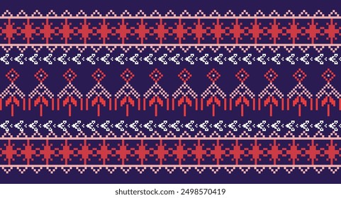 Patrón de flor Ikat Étnico Geométrico nativo tribal boho motivo azteca alfombra de tela textil mandalas africano