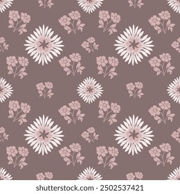 Ikat flower seamless pastel tones , Motif ethnic  floral seamless textil,  embroidery, print striped ornament floral, pattern, design for wrapping, silk, scarf, background, textile