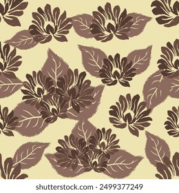 Ikat flower seamless pattern , Motif ethnic  floral textil,  embroidery, print striped ornament floral, pattern, design for wrapping, silk, scarf, background,textile.