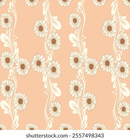 Ikat flower seamless pattern , Motif ethnic  floral textil,  embroidery, print striped ornament floral, pattern, design for wrapping, silk, scarf, background,textile.