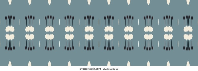 Ikat flower tribal abstract Seamless Pattern. Ethnic Geometric Ikkat Batik Digital vector textile Design for Prints Fabric saree Mughal brush symbol Swaths texture Kurti Kurtis Kurtas
