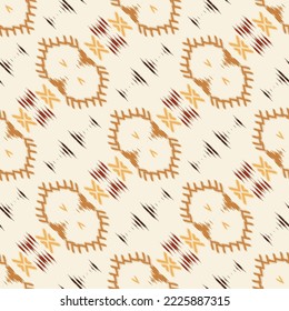 Ikat flower tribal Africa Seamless Pattern. Ethnic Geometric Batik Ikkat Digital vector textile Design for Prints Fabric saree Mughal brush symbol Swaths texture Kurti Kurtis Kurtas