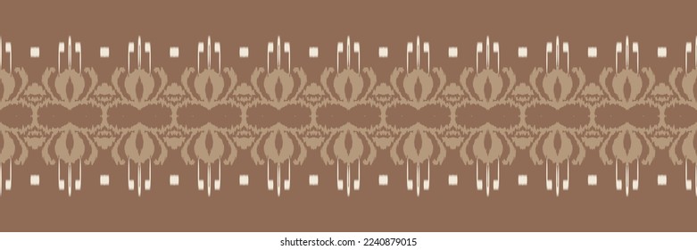Ikat flower tribal Africa Seamless Pattern. Ethnic Geometric Batik Ikkat Digital vector textile Design for Prints Fabric saree Mughal brush symbol Swaths texture Kurti Kurtis Kurtas