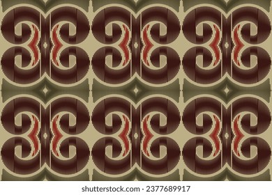Ikat Flower Tribal Aztec Geometric Traditional Ethnic Oriental Design for the Background. Folk Embroidery, Indian, Scandinavian, Gypsy, Mexican, African Rug, Wallpaper.