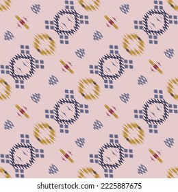 Ikat flower tribal backgrounds Seamless Pattern. Ethnic Geometric Ikkat Batik Digital vector textile Design for Prints Fabric saree Mughal brush symbol Swaths texture Kurti Kurtis Kurtas