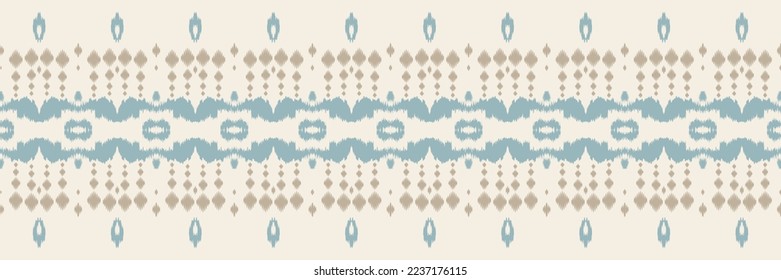 Ikat flower tribal color Seamless Pattern. Ethnic Geometric Ikkat Batik Digital vector textile Design for Prints Fabric saree Mughal brush symbol Swaths texture Kurti Kurtis Kurtas