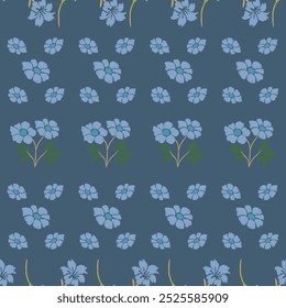 Ikat flores azul design padrão. Design para papel de parede, tapete, roupas, moda, tecido.