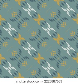 Ikat flowers tribal background Seamless Pattern. Ethnic Geometric Batik Ikkat Digital vector textile Design for Prints Fabric saree Mughal brush symbol Swaths texture Kurti Kurtis Kurtas