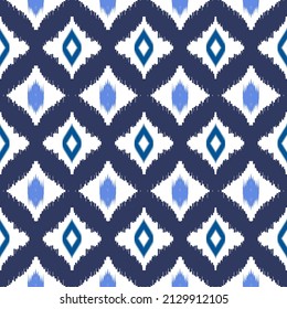 Ikat folk ornaments. Ethnic vector texture of tribal pattern seamless pattern in Aztec style Indian folk embroidery Scandinavian Gypsy Mexican African rugs.