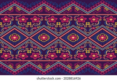 ikat folk pattern geometric ethnic ornament oriental vector design ethnic aztec style tribal seamless background pattern African indian scandinavian mexican  wallpaper clothing batik