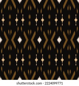ikat frame batik textile seamless pattern digital vector design for Print saree Kurti Borneo Fabric border brush symbols swatches cotton