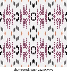 ikat frame batik textile seamless pattern digital vector design for Print saree Kurti Borneo Fabric border brush symbols swatches designer