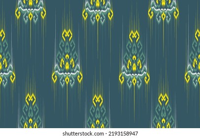 Ikat geomatric design art. Seamless pattern in tribal, folk embroidery vintage chevron art. Aztec geometric art ornament print ikat. Design for carpet, wallpaper, clothing, wrapping, fabric vector.
