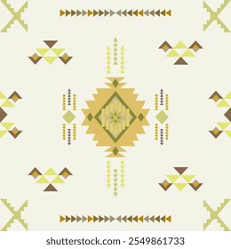 Ikat geometric abstract Aztec oriental traditional seamless pattern. Native geometry decorative design for fabric, wallpaper, background, interior, decoration, texture, textile, embroidery, fashion