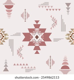 Ikat geometric abstract Aztec oriental traditional seamless pattern. Native geometry decorative design for fabric, wallpaper, background, interior, decoration, texture, textile, embroidery, fashion