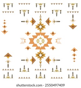 Ikat geometrischen abstrakten Aztec orientalischen traditionellen nahtlosen Muster. Native Geometrie dekoratives Design für Stoff, Tapete, Hintergrund, Interieur, Dekoration, Textur, Textil, Stickerei, Mode