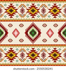 Ikat geometric abstract Aztec oriental traditional seamless pattern. Native geometry decorative design for fabric, wallpaper, background, interior, decoration, texture, textile, embroidery, fashion