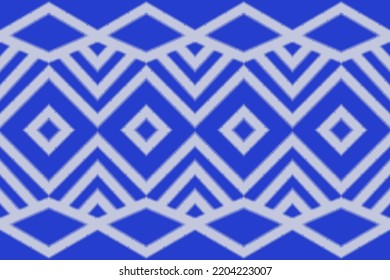 Patrón de concepto geométrico Ikat, impresión, borde, tradición, patrón sin fisuras. Ikat patrón Ilustraciones para negocios textiles, publicaciones, tejido