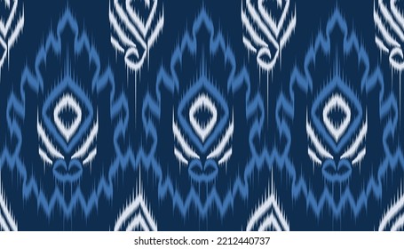 Ikat geometric ethnic oriental seamless pattern. design ikat fabric for textile ethnic. native pattern motif. vector embroidery ikat style, geometric textile design, background, wallpaper modal art.