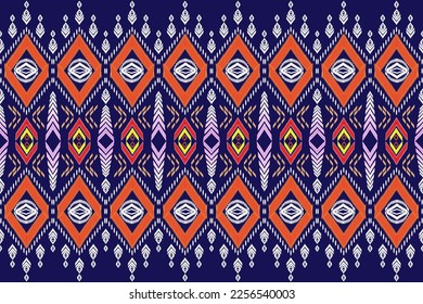 Ikat geometric ethnic oriental traditional seamless pattern folklore tribal Aztec style embroidery. ancient art of arabesque, kente cloth, interior, carpet, wallpaper , background, clothing, decoratin