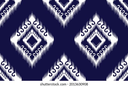 Ikat geometric ethnic pattern design for background, carpet, wallpaper, clothing, wrapping, fabric vector illustrations orientalist traditional texture patterns. Abstract textile native tribal.