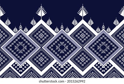 Ikat geometric ethnic pattern design for background, carpet, wallpaper, clothing, wrapping, fabric vector illustrations orientalist traditional texture patterns. Abstract textile native tribal.