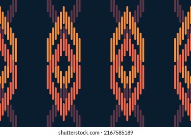 Ikat Geometric ethnic pattern design. Aztec fabric carpet mandala ornament boho chevron textile decoration wallpaper. Tribal turkey African Indian 