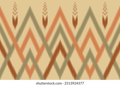 Patrón étnico geométrico ikat. estilo de patrón étnico geométrico ikat. diseño de patrón ikat para ropa, textil, envoltura, fondo, Fondo de pantalla, alfombra, bordado, Vector, diseño de ilustración