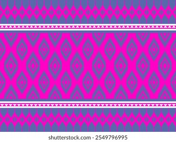Patrón étnico geométrico ikat. estilo de patrón étnico geométrico ikat. diseño de patrón ikat para ropa, textil, envoltura, fondo, Fondo de pantalla, alfombra, bordado, Vector, diseño de ilustración