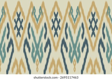 ikat geometrisches ethnisches Muster. ikat geometrische ethnische Muster Stil. Kat Muster Design für Kleidung, Textil, Umhüllung, Hintergrund, Tapete, Teppich, Stickerei, Vektor, Illustration Design
