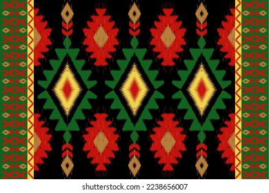 Ikat Geometric ethnic seamless pattern India boho Aztec African American .Use for fabric textile 
background,wallpaper,carpet,clothing 
and wrapping.