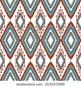 ikat geometric ethnic seamless pattern