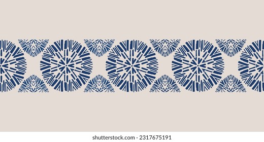 Ikat geometric ethnic vector texture. Seamless striped pattern in Aztec style.