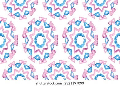 Textura vectorial geométrica Ikat. Patrón de rayas sin fisuras al estilo azteca.acuarela