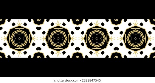 Ikat geometric ethnic vector texture. Seamless striped pattern in Aztec style.