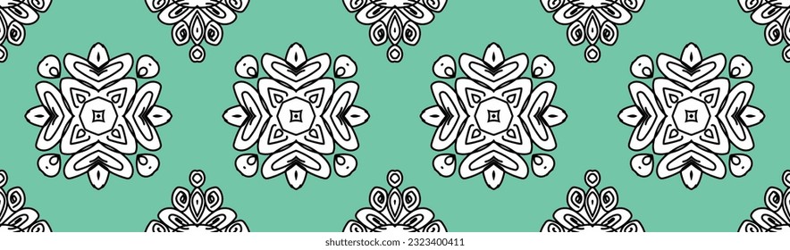 Ikat geometric ethnic vector texture. Seamless striped pattern in Aztec style.